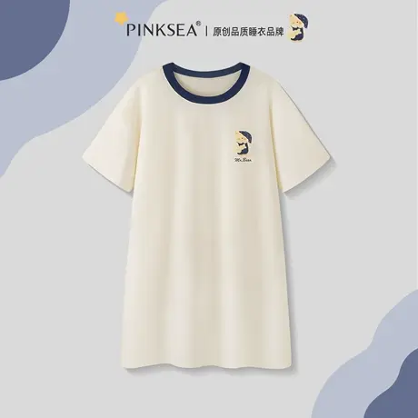 Pinksea莫代尔睡裙女夏可爱短袖睡衣女款夏季2025新款家居服女士商品大图