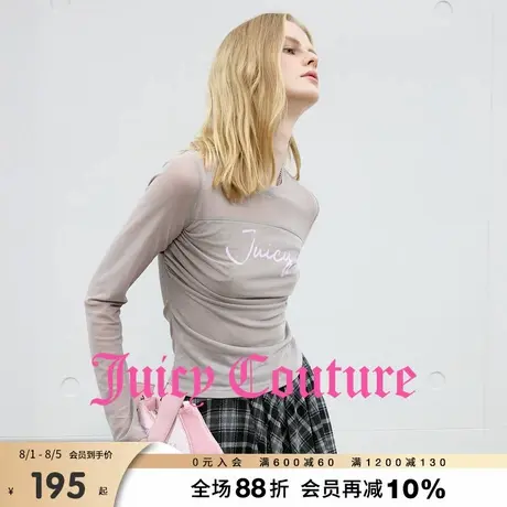 Juicy Couture橘滋T恤女2025年秋季新款多户外风网纱夏季长袖上衣商品大图