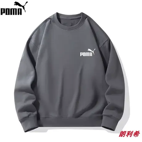 奥特莱斯旗舰店潮牌圆领卫衣男女秋冬季纯棉情侣加绒运动上衣外套商品大图