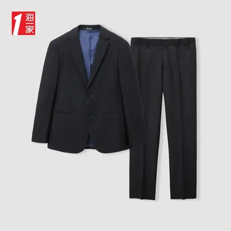 海一家职业商务正装套西2023秋季新款两件套平驳领西服套装男图片