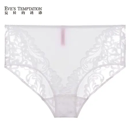 夏娃的诱惑纤寻组内裤女性感蕾丝底档纯棉舒适透气平角女士内裤图片