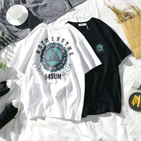 2022新款潮牌国潮短袖男不一样情侣t恤夏纯棉宽松潮流半袖ins超火图片