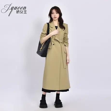 西装大衣女秋季新款时尚通勤气质高级感宽松中长款廓形西服外套图片