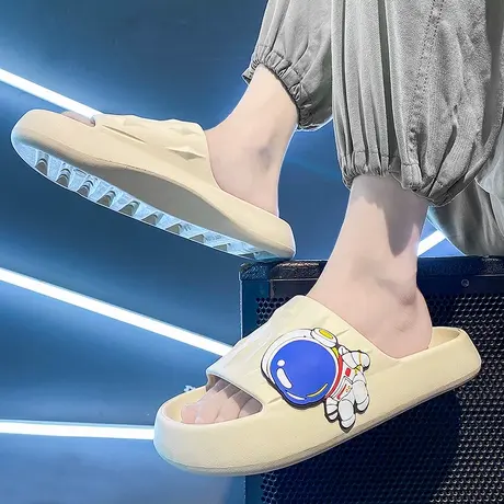 踩屎感拖鞋男高级感厚底家用防滑浴室情侣家居男女凉拖秋季外穿商品大图