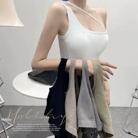 背心带胸垫可拆卸网红爆款美背内衣内搭外穿百搭修身显瘦打底衫潮商品大图