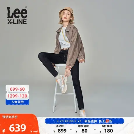 LeeXLINE23新品舒适学院风牛仔外套女棕色LWT005507202-986图片