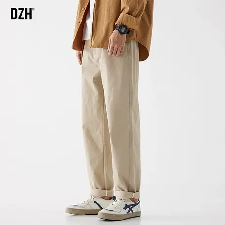 男士美式卡其色休闲裤男款春季潮流百搭长裤宽松直筒裤子2025新款商品大图