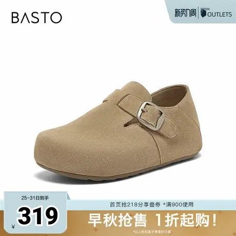 百思图2025秋季新款勃肯鞋简约时尚复古通勤休闲女单鞋D3532CM5商品大图