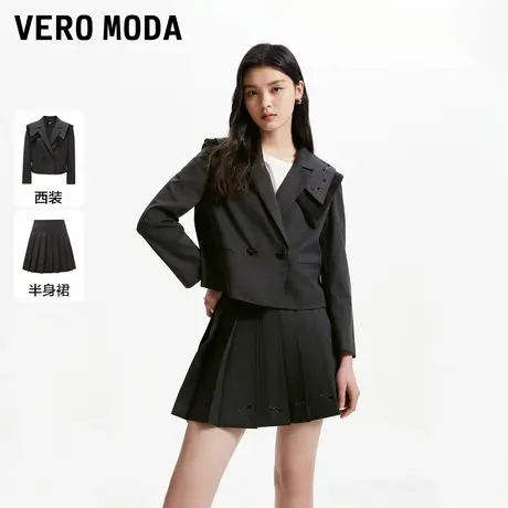 Vero Moda奥莱西装外套女春秋新款甜美减龄学院风可拆翻领上衣商品大图