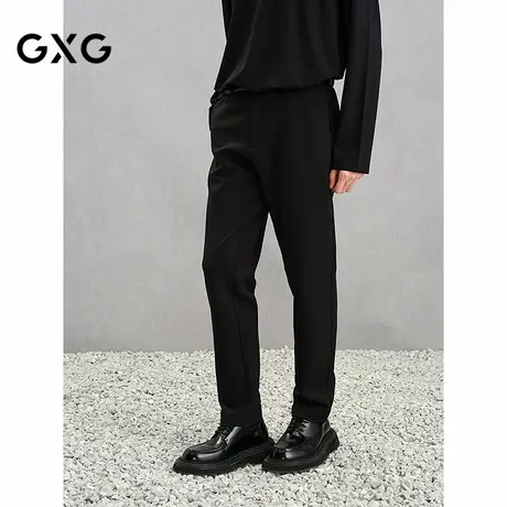 GXG男装 黑色小脚西裤保暖通勤休闲裤 24年冬G24X024112图片
