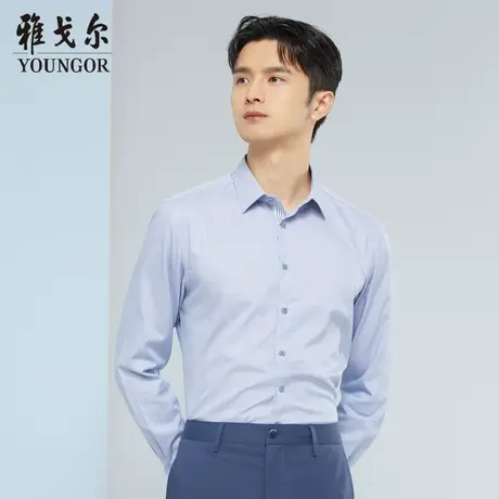 【商场同款】雅戈尔衬衫秋季官方商务休闲高级免烫通勤长袖衬衣商品大图