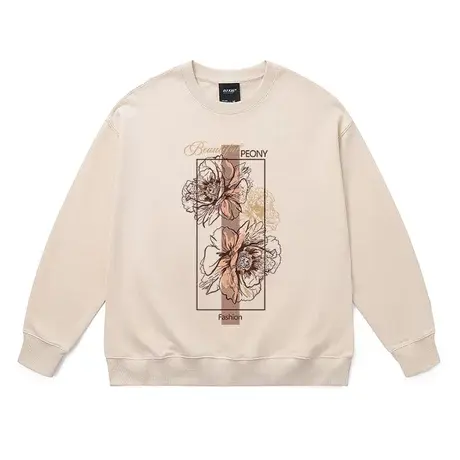 美式复古创意时尚潮流圆领卫衣男街头潮牌小众ins宽松薄款上衣秋商品大图