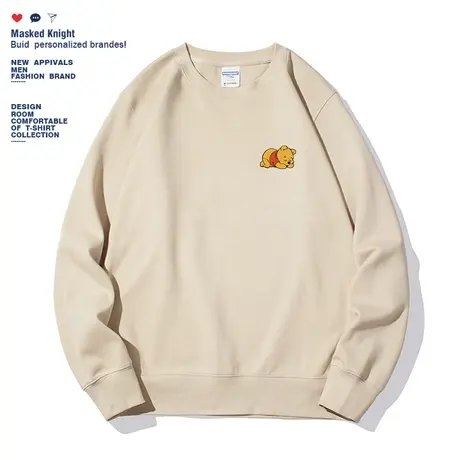 2023秋季新款卫衣男简约卡通宽松休闲百搭圆领长袖无帽上衣潮ins商品大图