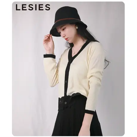 蓝色倾情2023秋冬季女士新款羊毛衫宽松时尚淑女针织开衫外套上衣图片