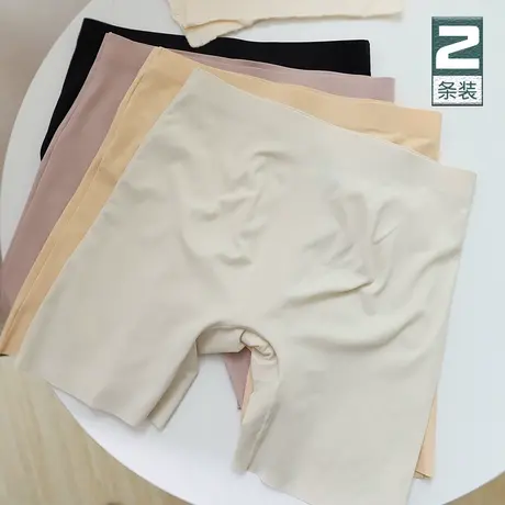 无痕冰丝安全裤女防走光一片式打底裤夏薄款3D立体臀可外穿三分裤商品大图