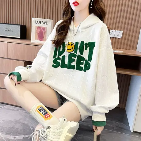 卫衣女春秋季韩版宽松设计感小众薄款ins小个子假两件上衣外套潮商品大图