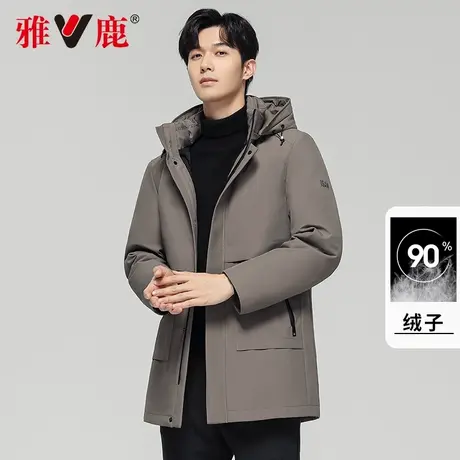 【一衣三穿】雅鹿羽绒服男中长款可拆卸内胆派克服加厚保暖外套潮商品大图