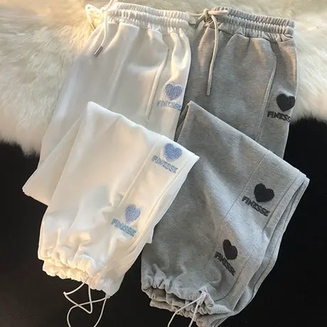 哈伦裤子女夏季薄款宽松小个子卫裤高腰直筒显瘦运动束脚裤潮ins商品大图