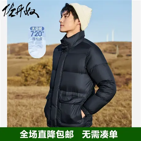 佐丹奴云朵羽绒服男90%白鸭绒贴袋立领户外轻暖羽绒外套01071696图片