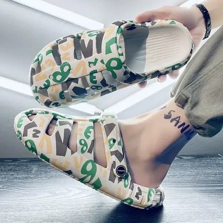 雨鞋男款夏季雨凉鞋厨房防滑胶鞋青少年涉水鞋情侣户外防水鞋男士商品大图