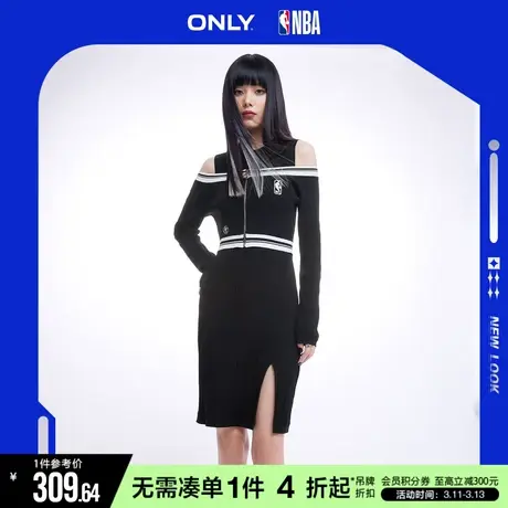 ONLY冬季NBA联名款开叉修身套装针织连衣裙女|123146005图片