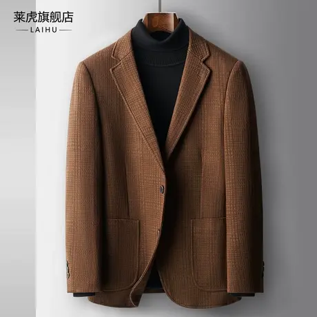 秋冬季休闲小西服上衣新款商务百搭复古英伦男士单件高端西装外套商品大图