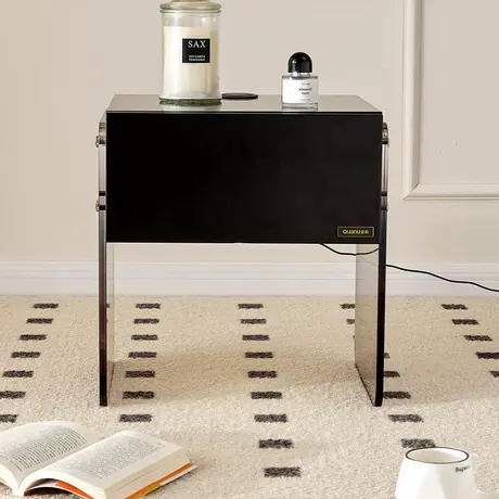 【床头柜合集】全友家居床头柜现代简约卧室智能感应灯小型收纳柜商品大图