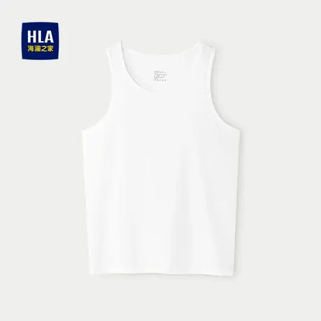 HLA/海澜之家含莫代尔内衣背心25新圆领两件装纯色弹力柔软背心男商品大图