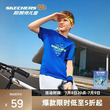 斯凯奇2025夏季新品男女通用短袖T恤柔软舒适运动休闲风时尚百搭图片