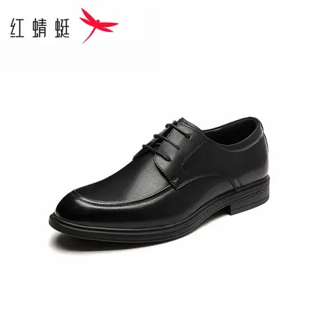 红蜻蜓休闲皮鞋男2025春季新款真皮时尚系带商务通勤单鞋商品大图