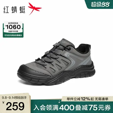 红蜻蜓时尚休闲鞋2025秋冬新款男鞋厚底户外运动鞋加绒保暖棉鞋男商品大图