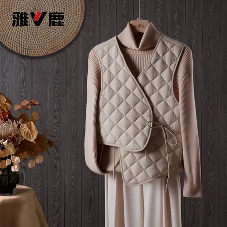 雅鹿新款女士轻薄羽绒内胆马甲防寒朦胧保暖内穿好看修身羽绒服图片