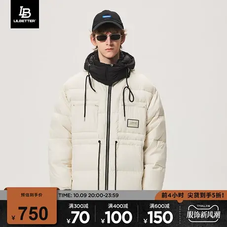 Lilbetter羽绒服2023新款连帽外套冬季拉链衣服复古学院风面包服图片