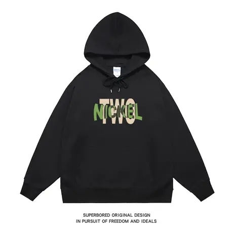 2023秋季美式新款宽松潮流字母休闲百搭卫衣男连帽外套上衣情侣装商品大图