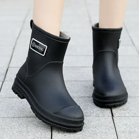 时尚新款短筒雨靴雨天外穿外出专用防滑耐磨女款成人雨鞋网红爆款商品大图