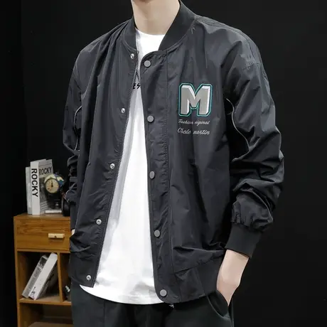 飞行员夹克外套男春秋2024新款休闲上衣高级感男士棒球领男款秋季图片