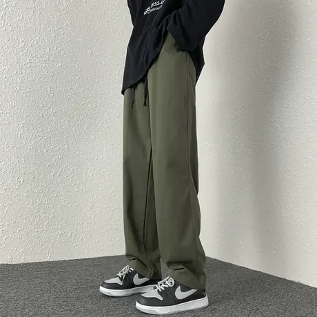 日系纯棉工装裤子男生夏季薄款宽松休闲男士oversize直筒长裤秋天商品大图