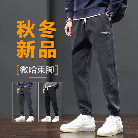 秋冬季潮牌法式工装休闲裤子男士2023新款高级感痞帅男裤冬裤男款商品大图