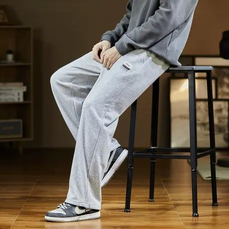 唐狮24春新款运动裤男士薄款阔腿裤卫裤宽松休闲裤子男潮牌12.8商品大图