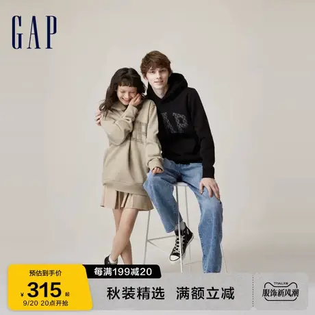 【双11预售】明星同款Gap男女装秋冬2023新款抓绒连帽卫衣762322图片