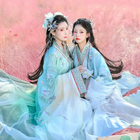 【如梦霓裳 | 杏韵】原创汉服女十二花神系列新款重工刺绣战国袍图片