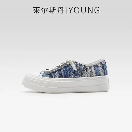 莱尔斯丹2023秋季新款Y系列时尚低帮休闲拼色厚底舒适女鞋4T38901商品大图