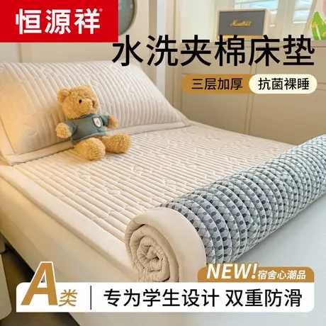 恒源祥A类床垫软垫家用单人学生宿舍薄款防滑褥子席梦思保护垫商品大图