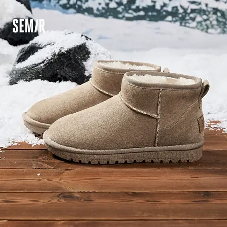 Semir女鞋雪地靴女款冬季2025新款加绒加厚雪地棉鞋短款面包鞋女商品大图