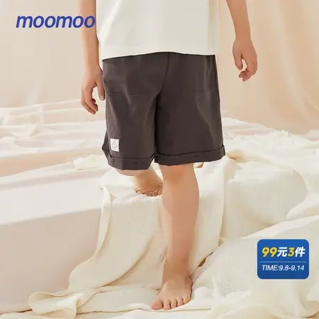 moomoo童装男女童基本款五分裤夏新款舒适透气凉爽宽松休闲裤儿童商品大图