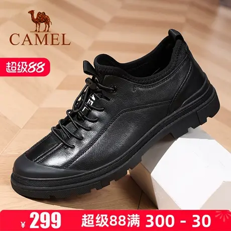 Camel/骆驼男鞋2025秋季新款透气软底舒适通勤免系带运动休闲鞋商品大图