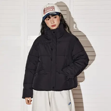 唐狮立领棉服2026冬季新款女士时尚短款外套保暖蓬松女生面包服VB图片