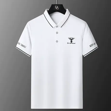 2024夏季新款韩版型男短袖polo衫时尚休闲百搭翻领T恤刺绣男装ins商品大图