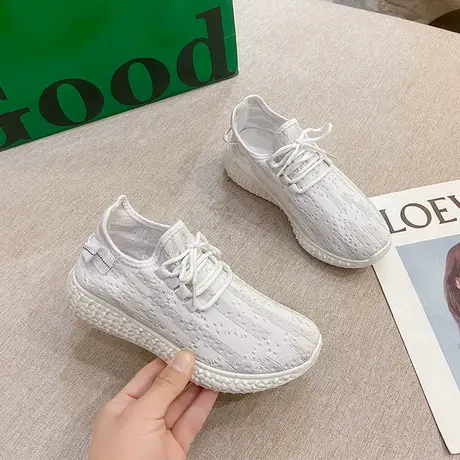 运动鞋女2024新款超轻跑步鞋轻便软底春秋款飞织椰子女鞋夏季透气商品大图