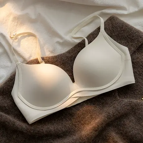 小胸内衣女春夏薄款上托聚拢防下垂胸罩无痕舒适无钢圈收副乳文胸图片